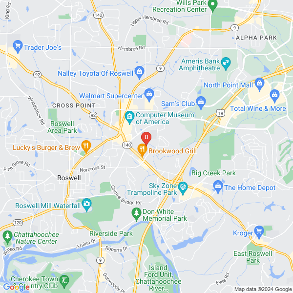 All Floors Center location map: 1605 Baindridge Way, Roswell, GA