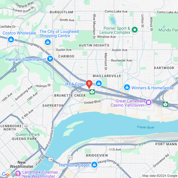 BC Furnace & Air Conditioning Ltd location map: 75 Blue Mountain St #3, Coquitlam, British Columbia